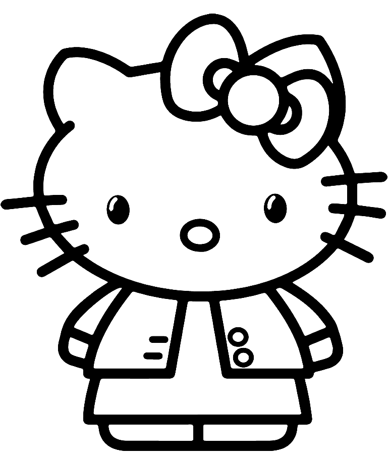 Gambar Hello Kitty Coloring Page