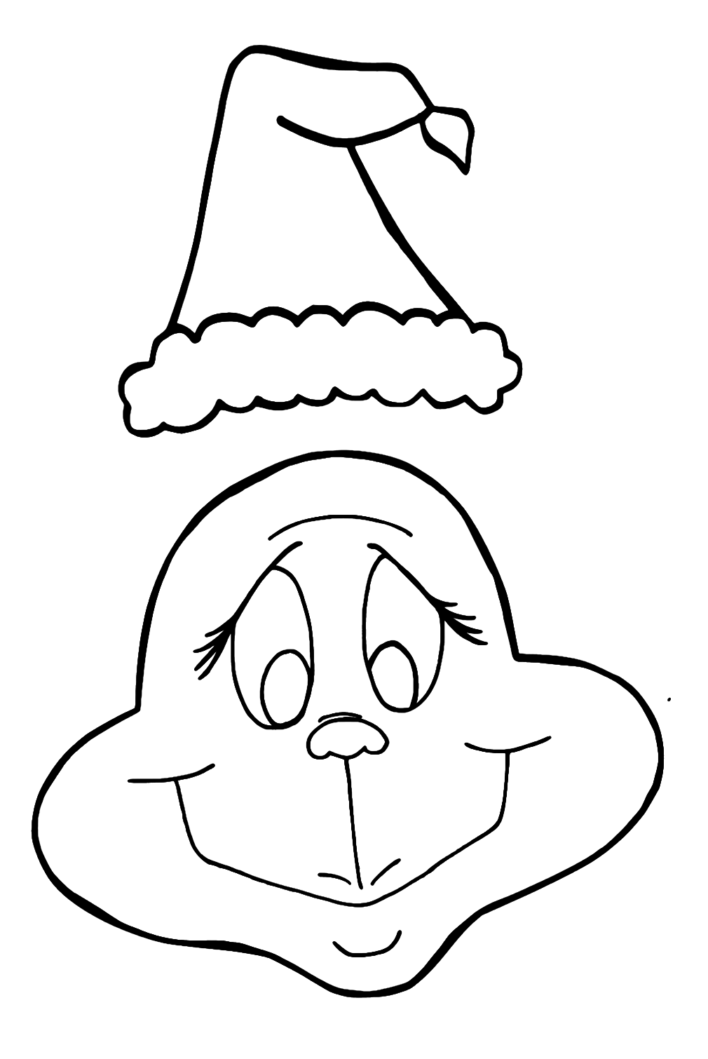 The Grinch And Christmas Hat Coloring Pages