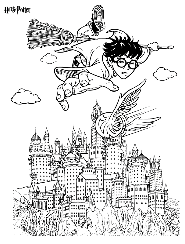 Desenho de Harry Potter para colorir Lego
