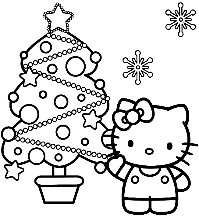 Hello Kitty e l'albero di Natale da Hello Kitty