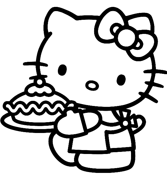 Pastel de manzana de Hello Kitty de Hello Kitty