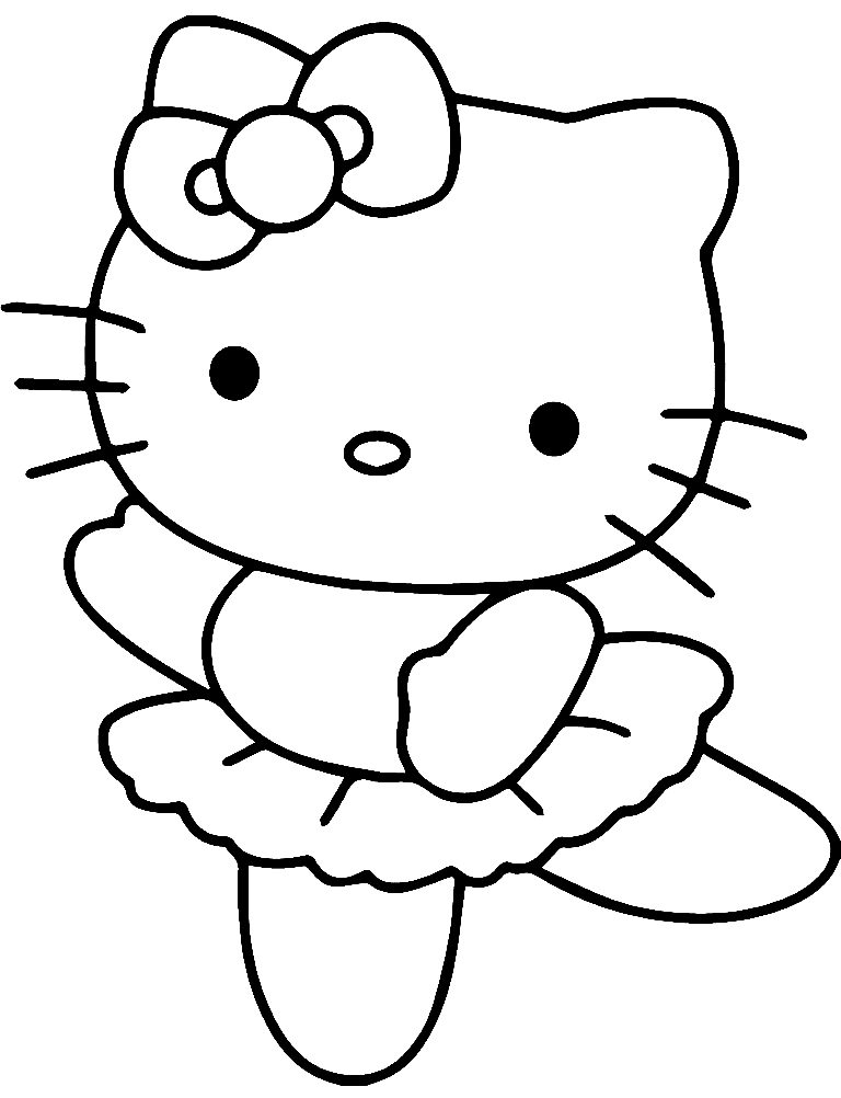 Hello Kitty Ballerina Coloring Pages