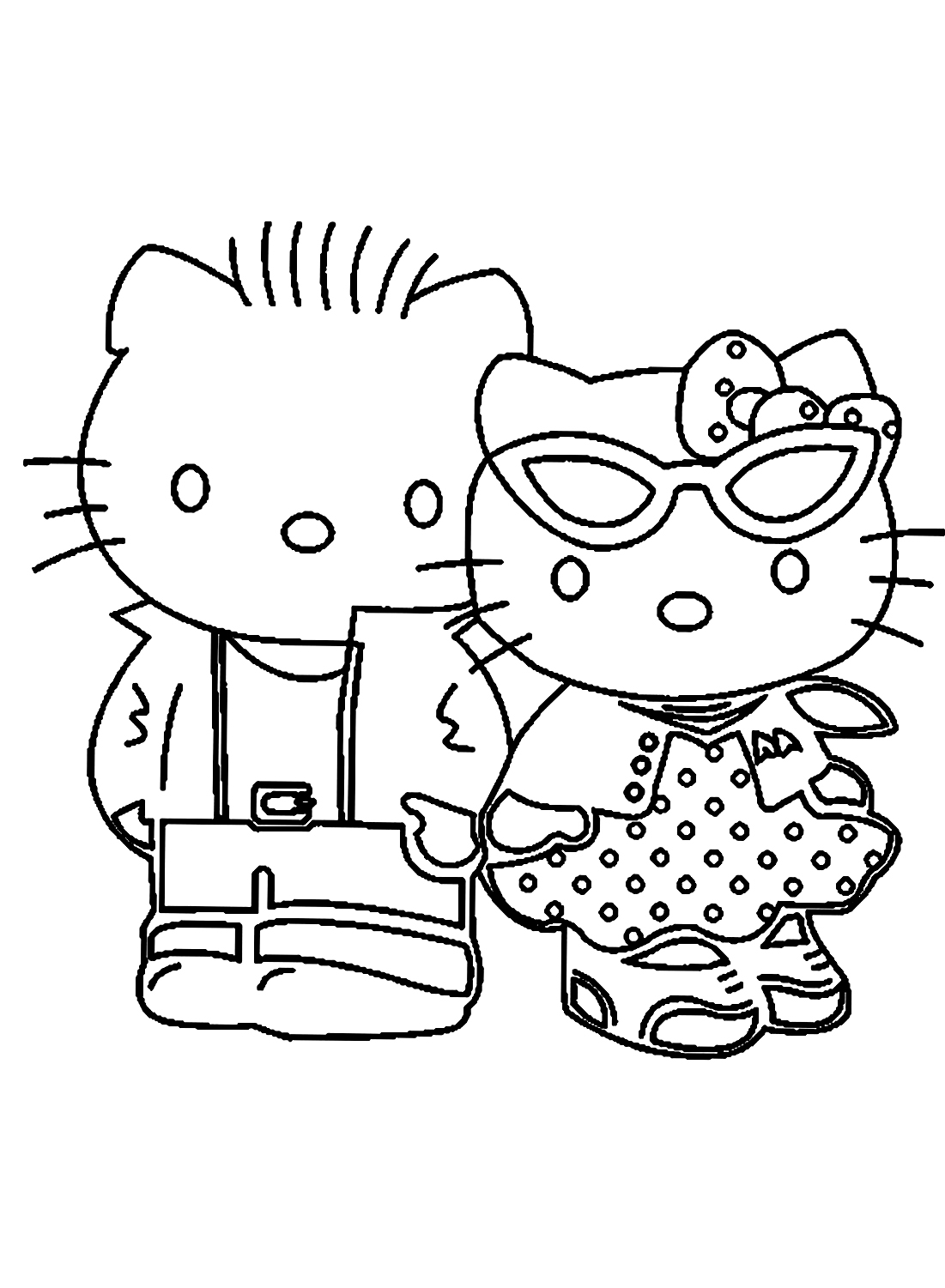 Hello Kitty Best Friends Forever Coloring Page