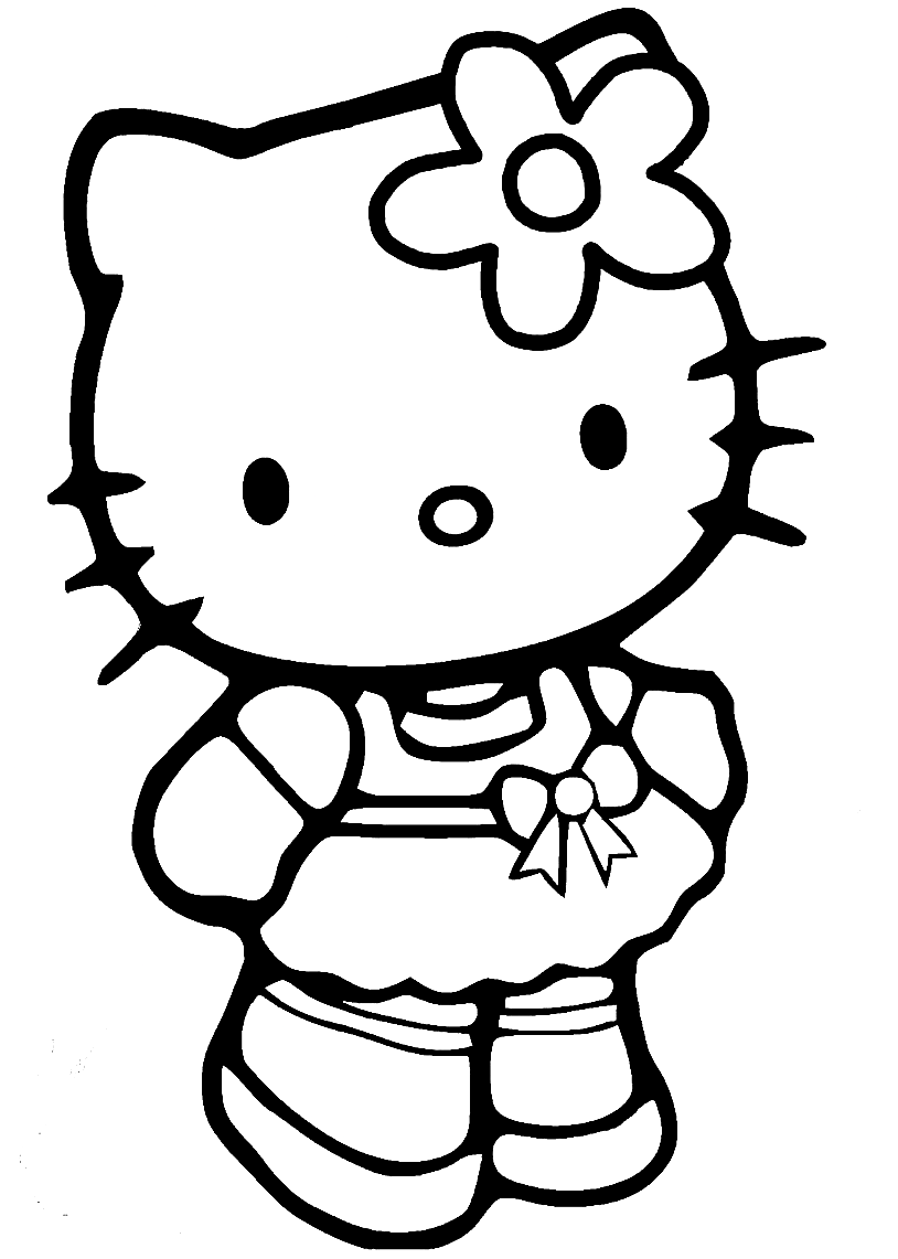 Hello Kitty Cute 18 Página para Colorir