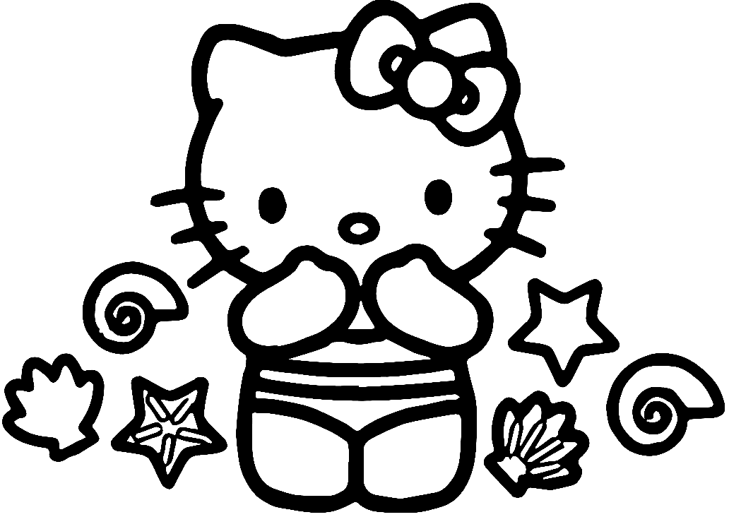 Pagina da colorare di Hello Kitty della principessa Hell