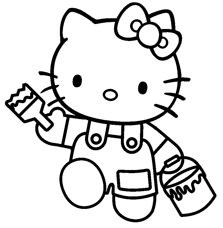 94 Hello Kitty para colorir - Só desenhos para Colorir