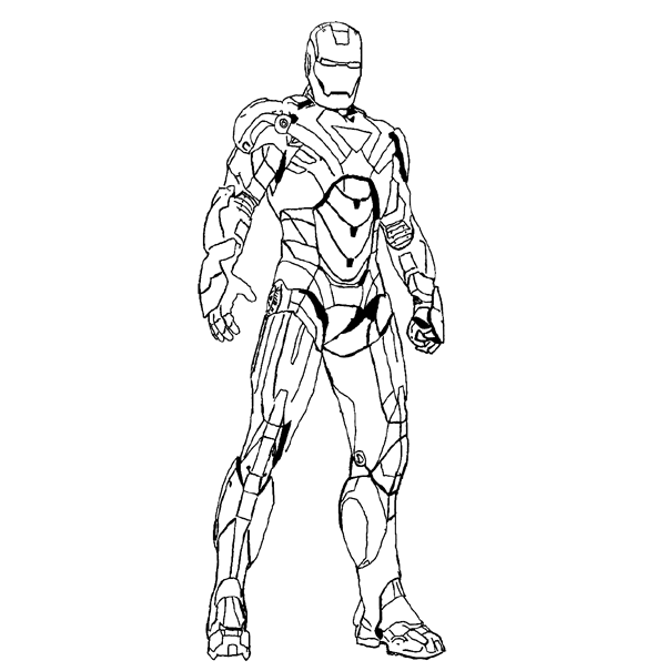 Heroes Iron Man Coloring Pages