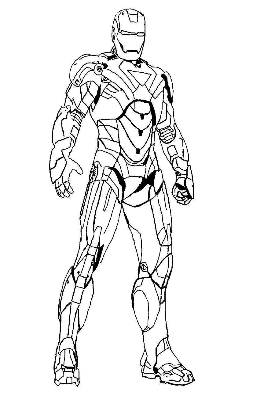 Heroes Iron Man Coloring Page