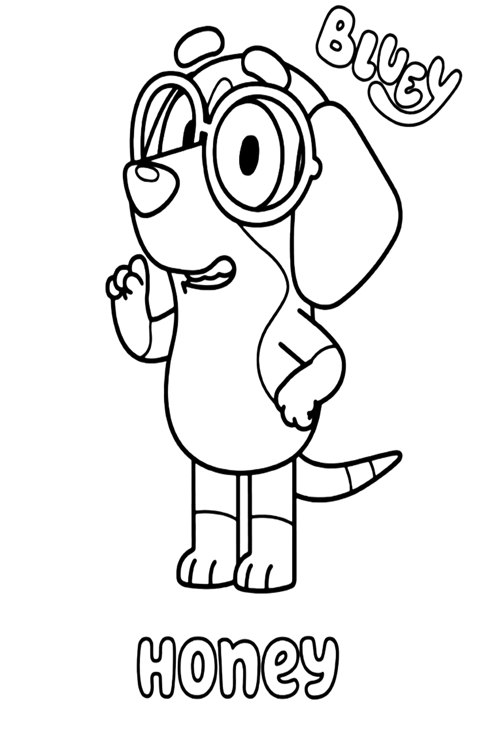 Honey Coloring Page