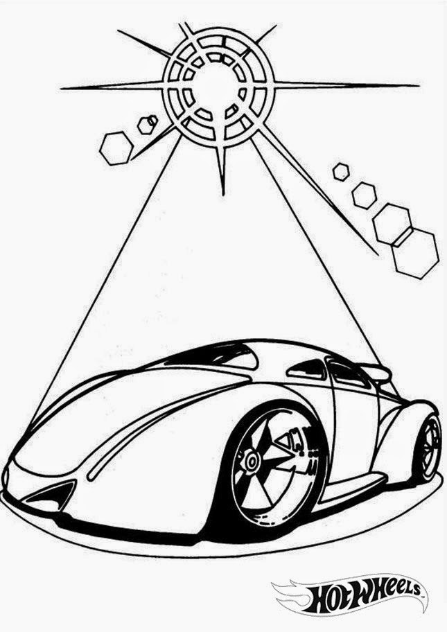Hot Wheels Put The Super Car In The Sunshine Coloring Pages