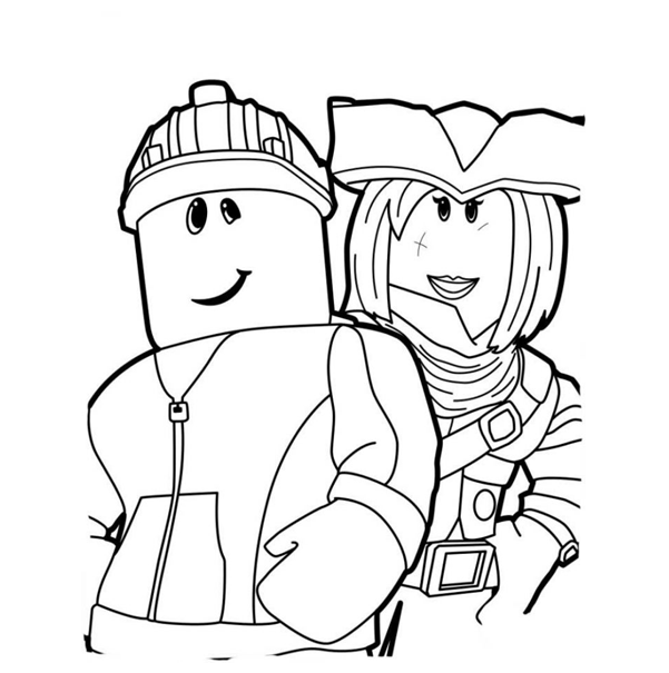 Inside the world of Roblox with Builderman Coloring Pages