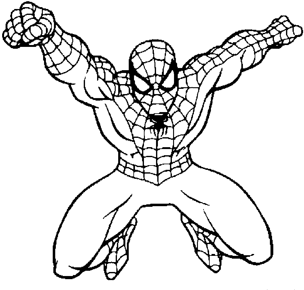 Desenho para colorir do Homem Aranha inspirador