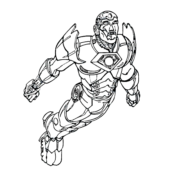 Iron man fly up to the sky Coloring Pages