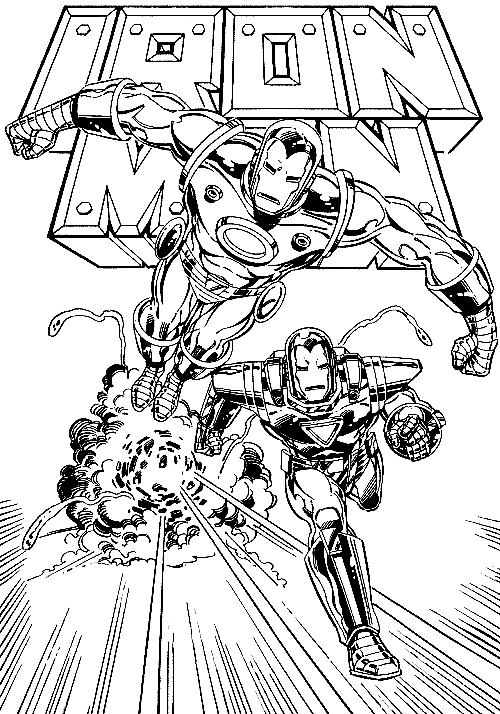 Iron Man Velocidad Página Para Colorear