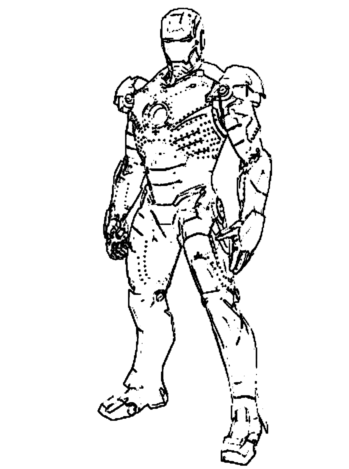 Iron man Armor Named Bleeding Edge Coloring Pages