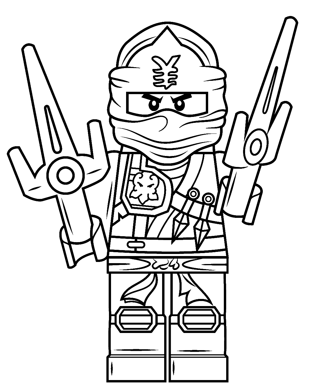 Lego Ninjago Coloring Pages Golden Ninja Coloring