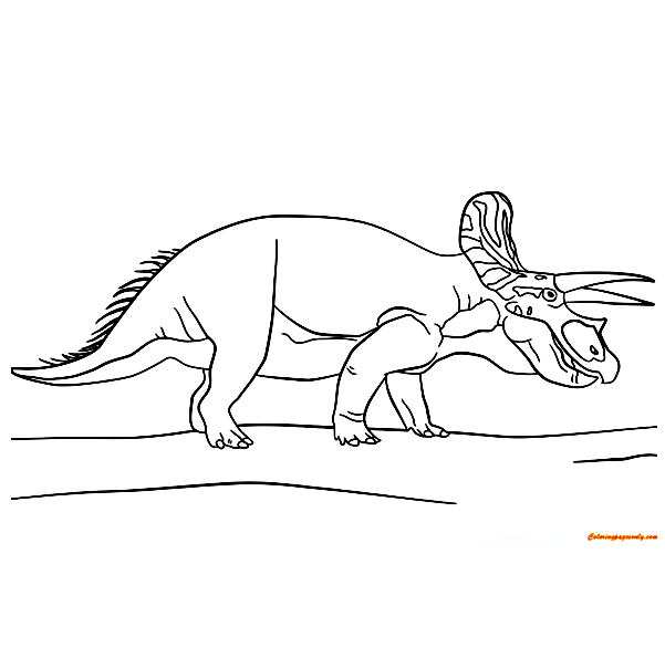 Jurassic Park Triceratops Coloring Pages
