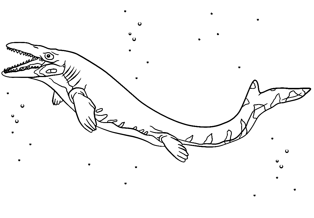 Desenho para colorir de Mosasaurus do Jurassic World