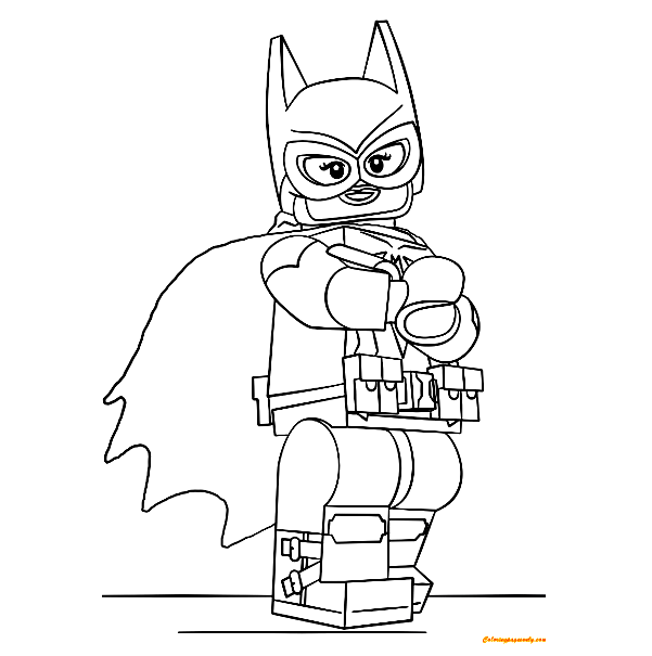 Lego Batman Batgirl Coloring Page