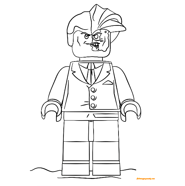 Lego Batman Movie Two Face Coloring Page