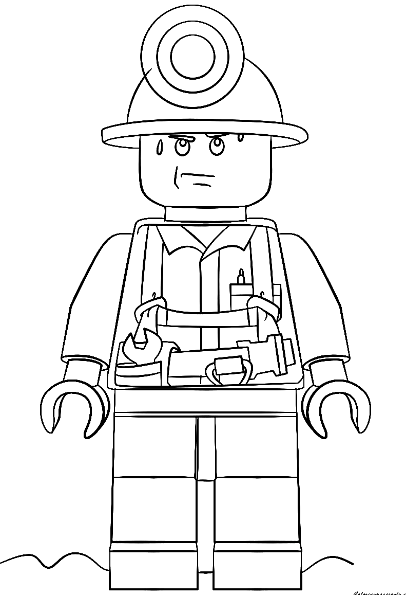 Мини-фигурка Шахтер Lego City из LEGO