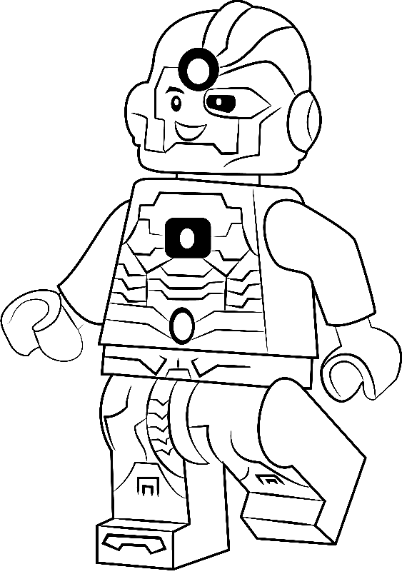 Lego Cyborg Coloring Page