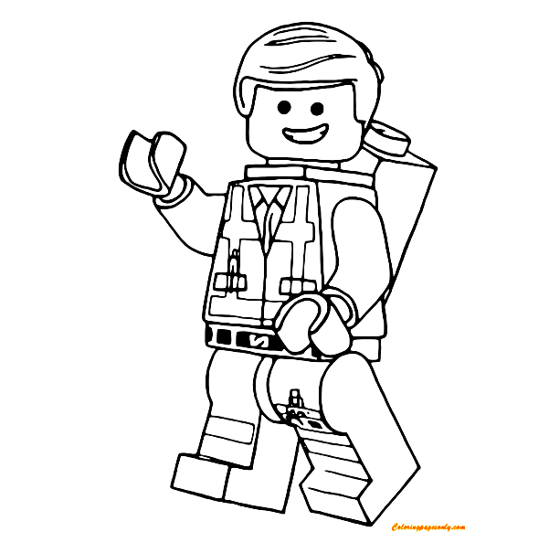 Lego Emmet Coloring Page