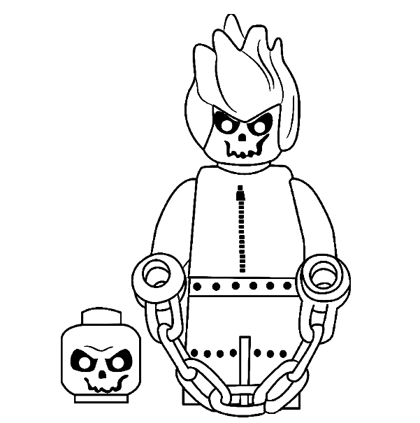 Lego Ghost Rider Coloring Pages