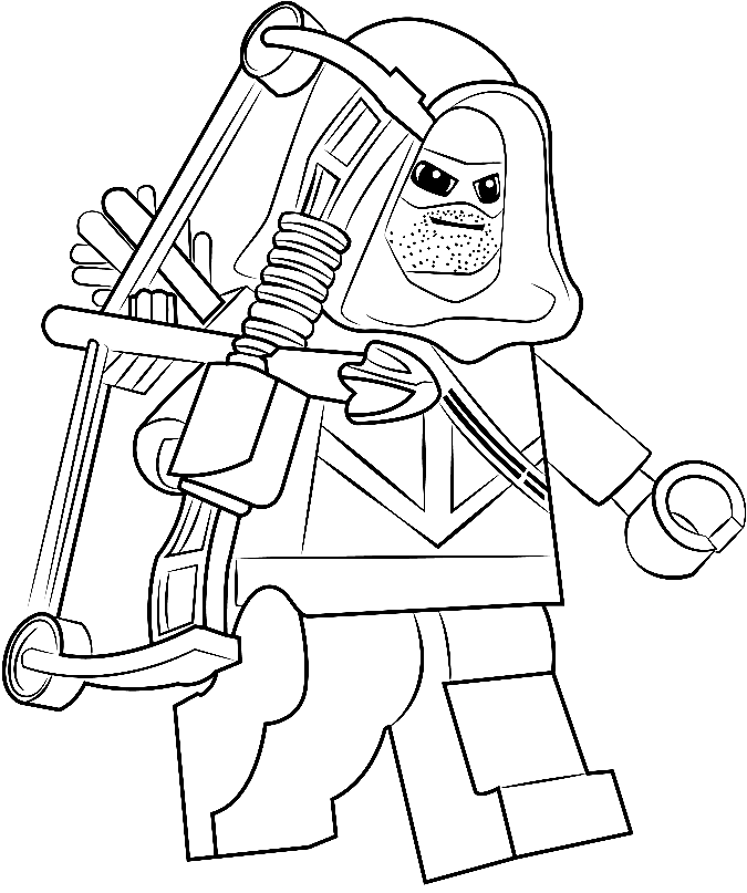 Lego Green Arrow Coloring Pages