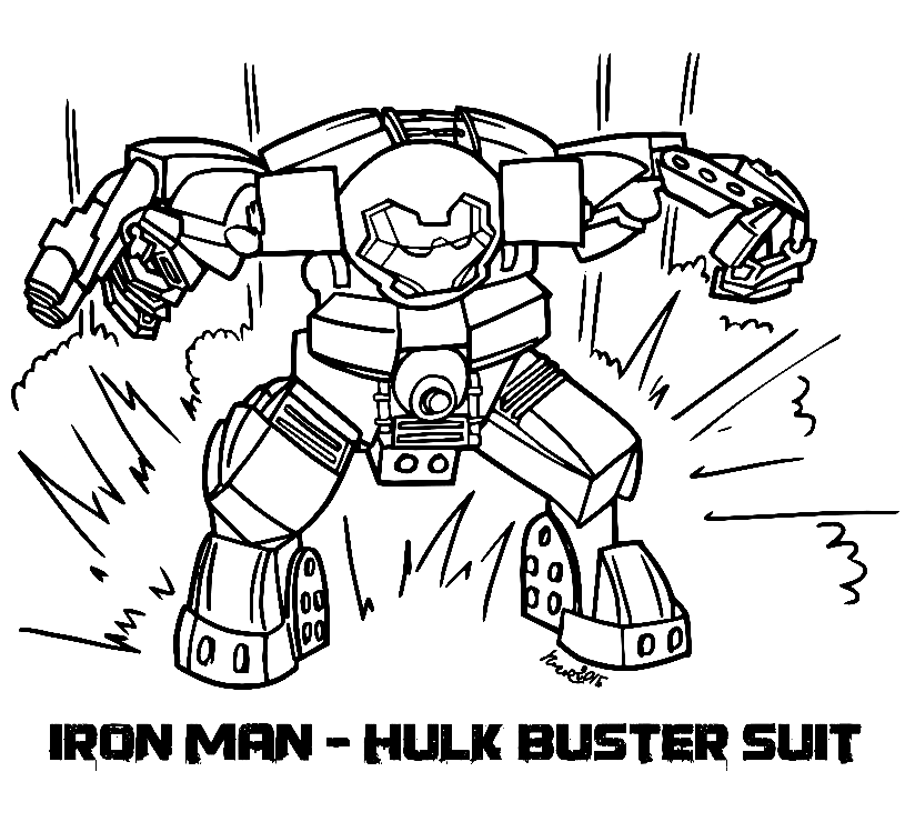 Lego Iron Man Hulkbuster van Iron man