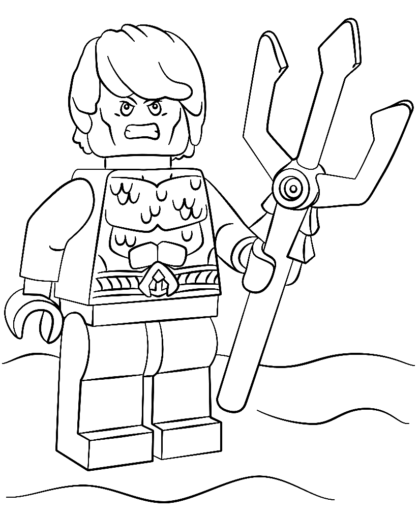 Раскраска Lego Super Heroes Аквамен