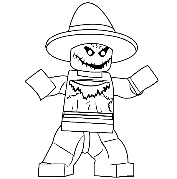 Lego The Scarecrow Coloring Pages