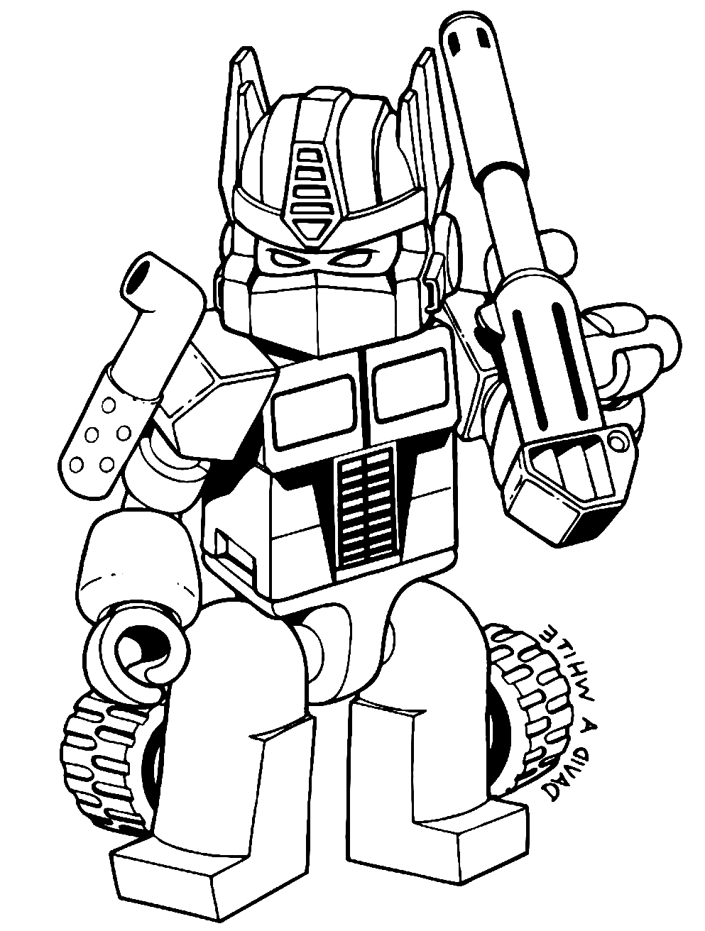 Lego Transformers Coloring Page