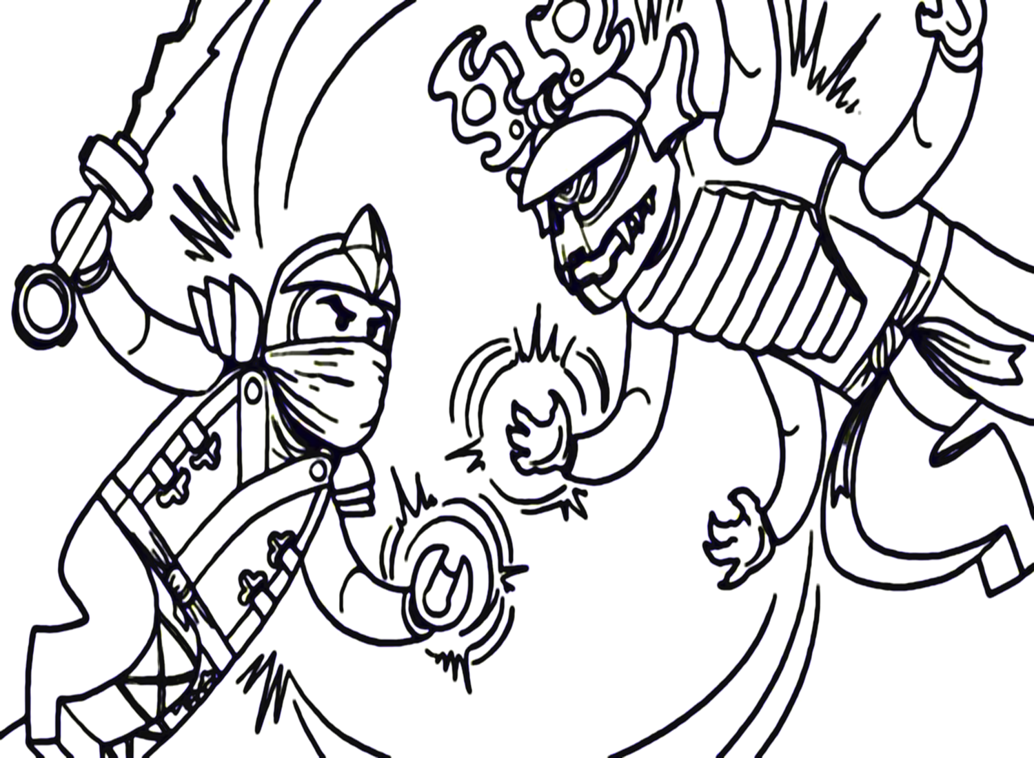 Lloyd Garmadon Fights To Lord Garmadon Coloring Pages