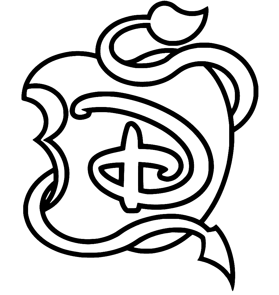 Logo of Descendants Coloring Page