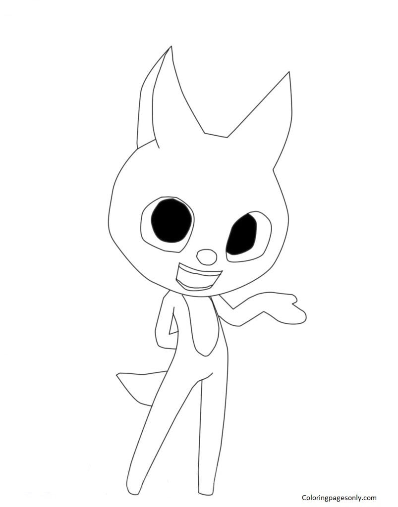 Lucy the fox Miniforce Coloring Page