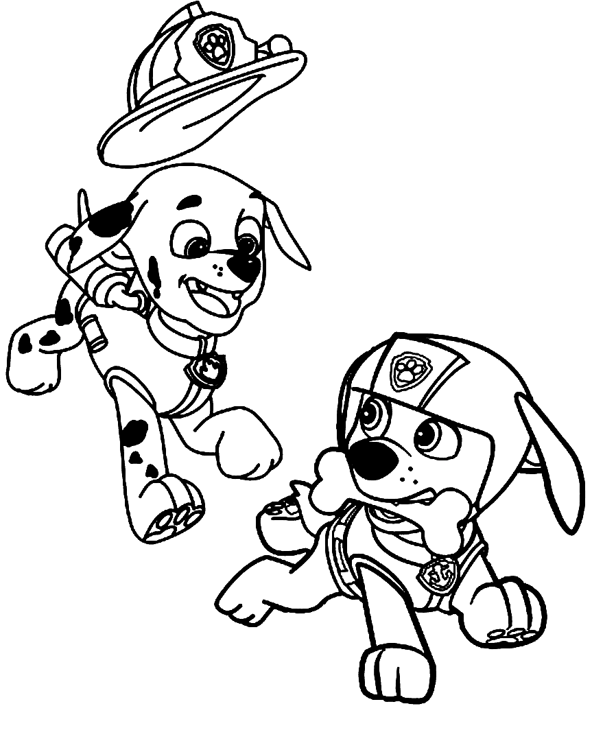 Marshall And Zuma Coloring Pages