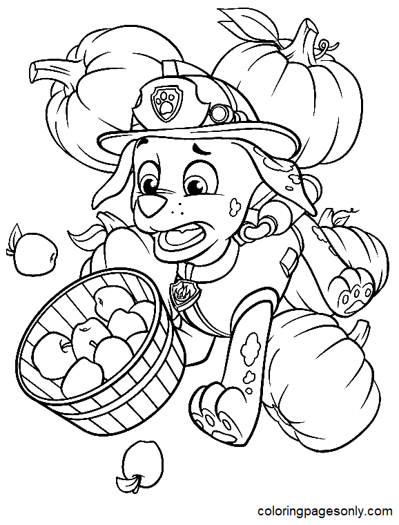 Marshall Thanksgiving Coloring Page