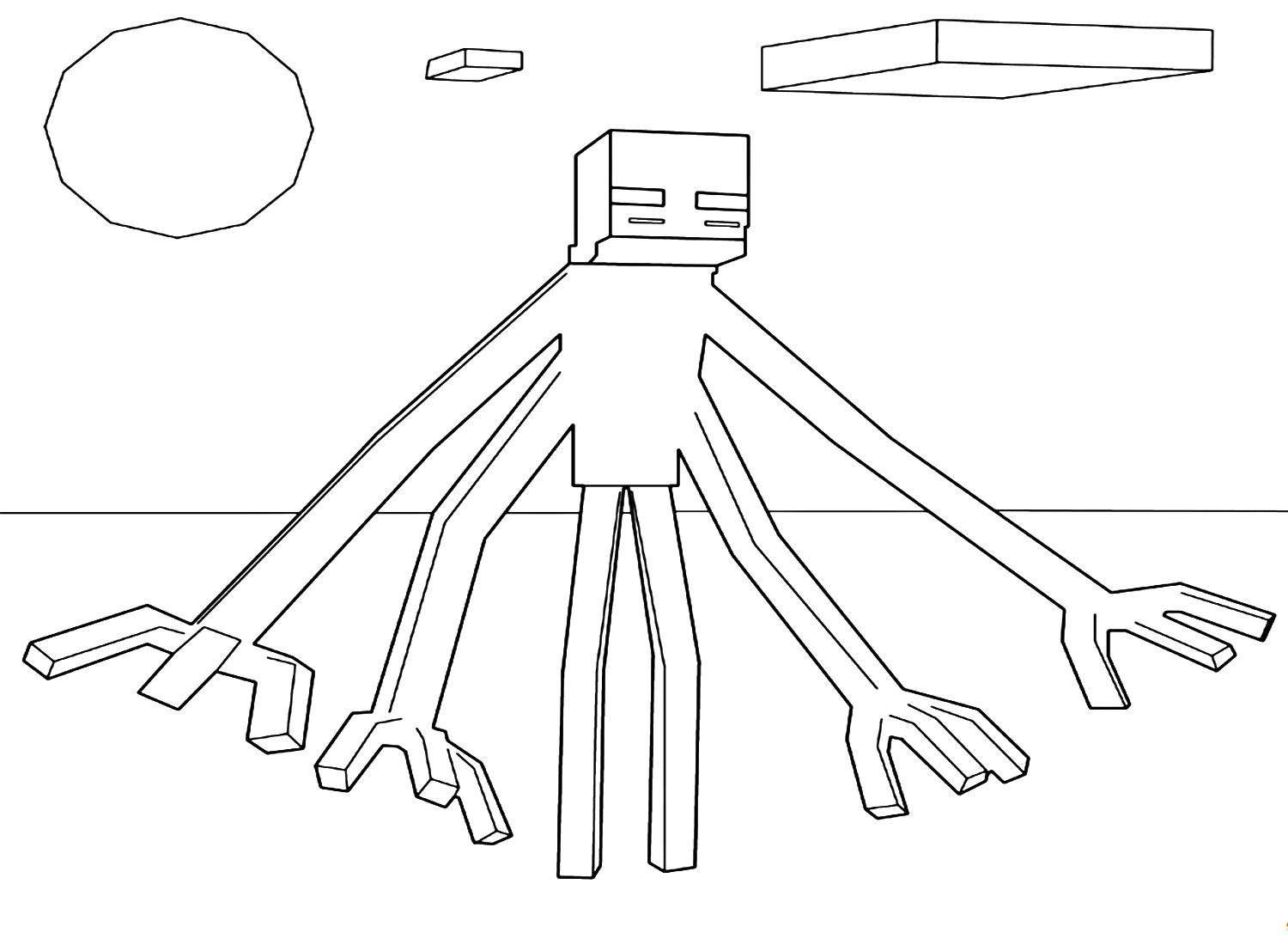 Minecraft Mutant Enderman Coloring Pages