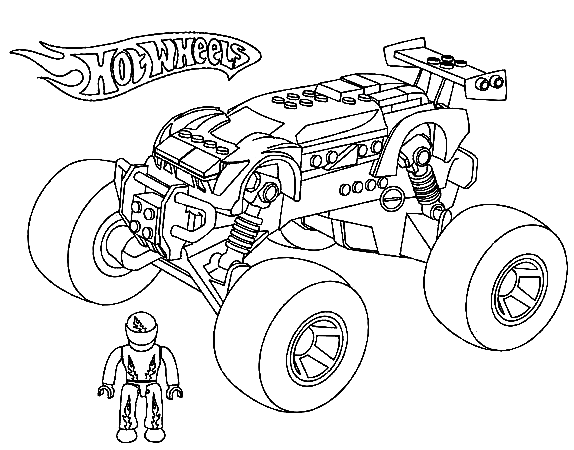 Monster Truck Hot Wheels 2 Kleurplaat