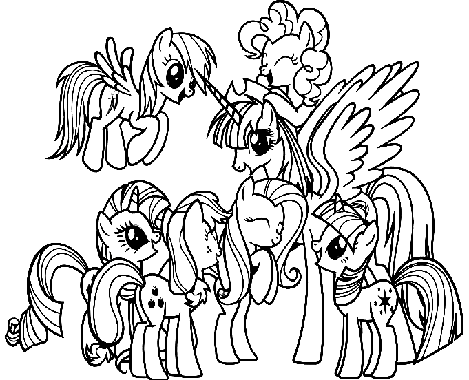 My Little Pony Friendship Is Magic Coloring Pages Princess Twilight Sparkle