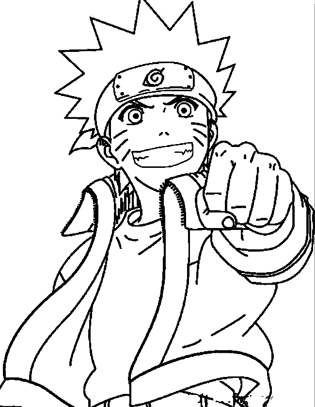 Bello Uzumaki Naruto ragazzo da colorare pagina