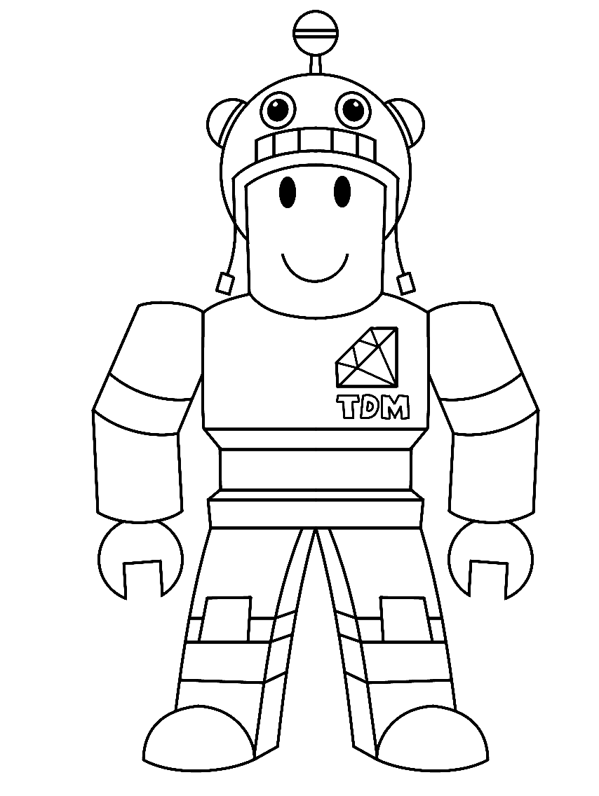 Pequeno Noob Roblox para colorir