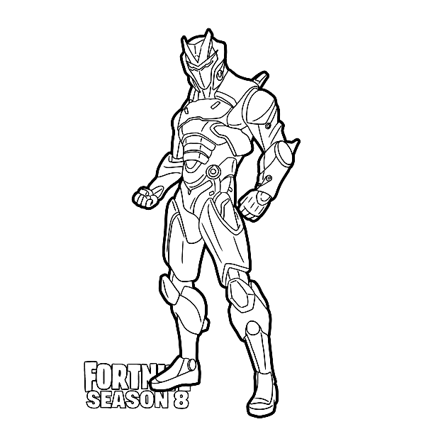 Omega is one of strongest style in Fortnite Coloring Pages