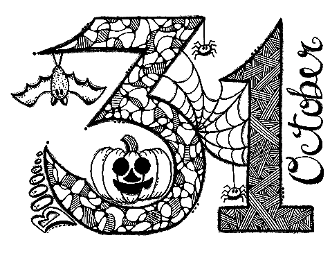 On Halloween October 31 Coloring Page