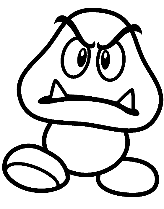 Paragoomba from Super Mario Bros Coloring Page