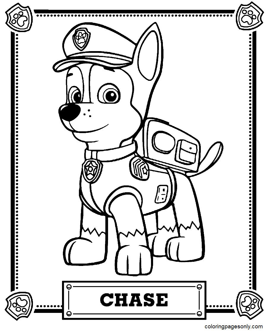 Coloriage Paw Patrol Chase