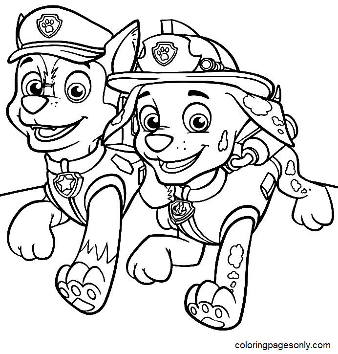 Chase From Paw Patrol 2 Coloring Pages Chase Paw Patrol Coloring Pages Coloring Pages For 