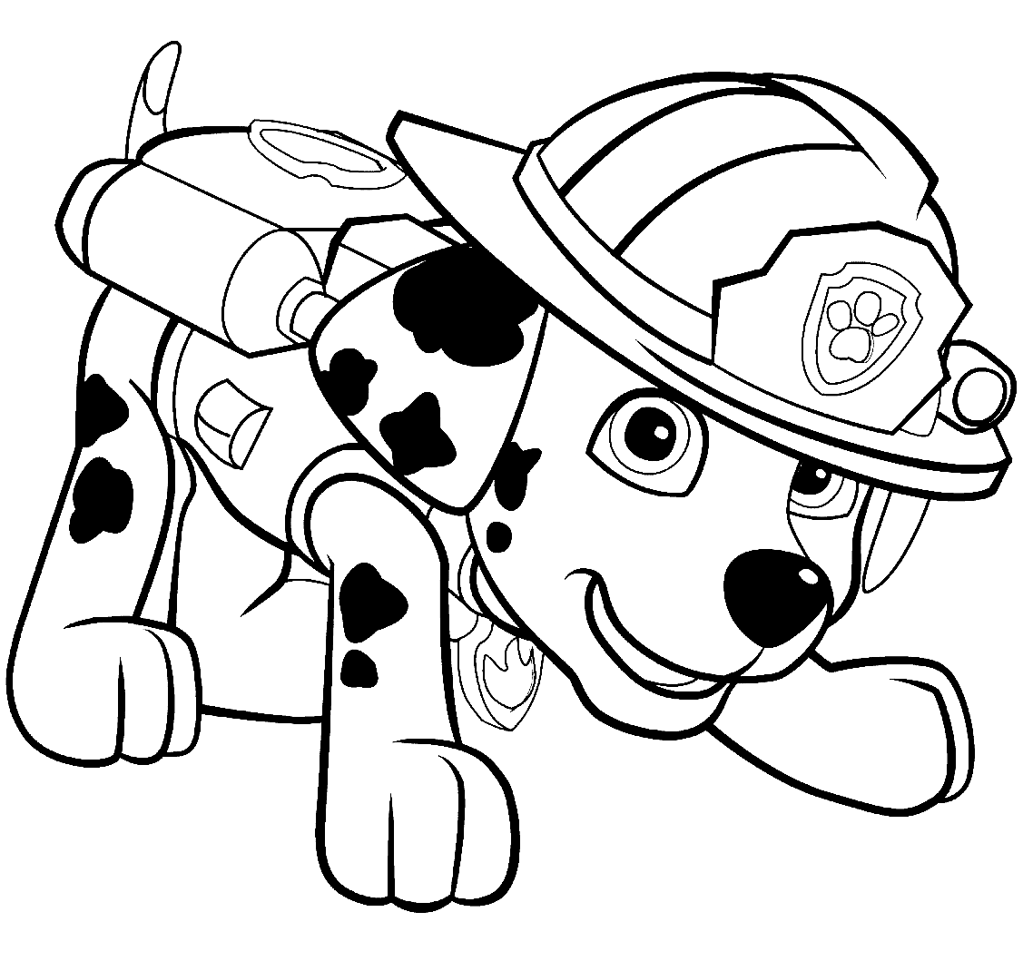 Paw Patrol Marshall Welpe Malvorlagen