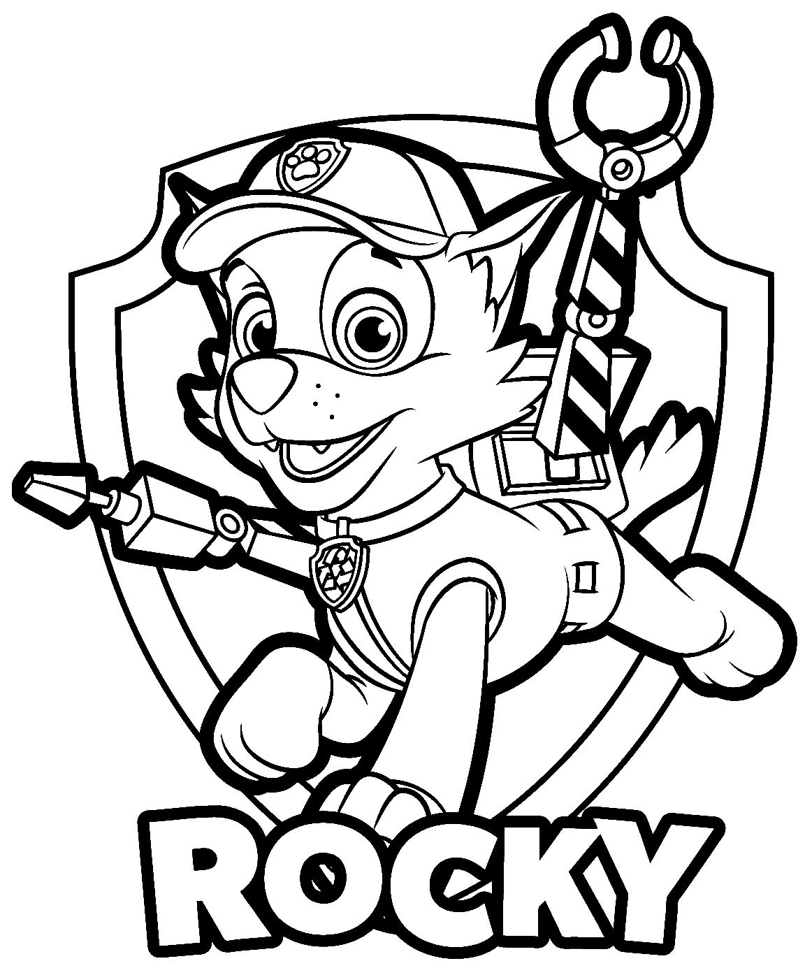 Paw Patrol Rocky Coloring Page